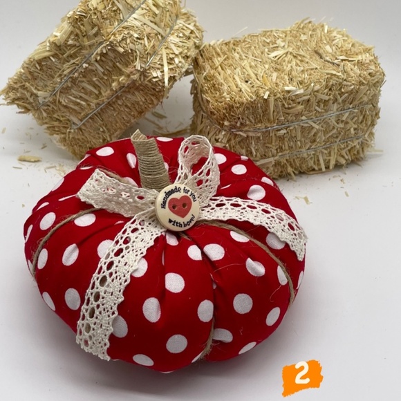 Fabric Stuffed Pumpkins / Fall Decor / Halloween Decor / Pumpkin Decor - Picture 3 of 5